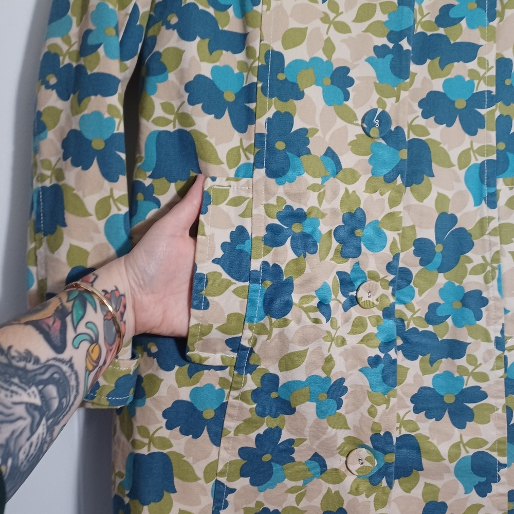 Old Navy Floral Cotton Trench - Picture 12 of 16